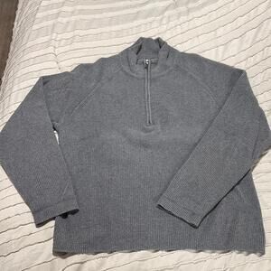 Calvin Klein Men's Charcoal Zip-Up Sweater NWOT